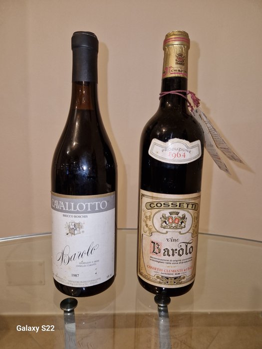 1987 Cavallotto Bricco Boschis, Vigna Punto Marcello & 1964 Cossetti Clemente - Barolo - 2 Flasche (0,75Â l)