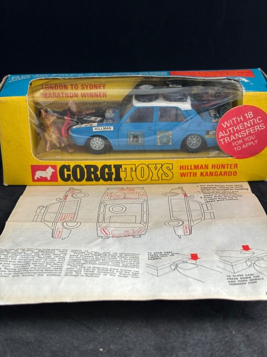 Corgi 1:43 - Miniatura de carro - Hillman Hunter with Kangaroo - N 302, raro com instruções
