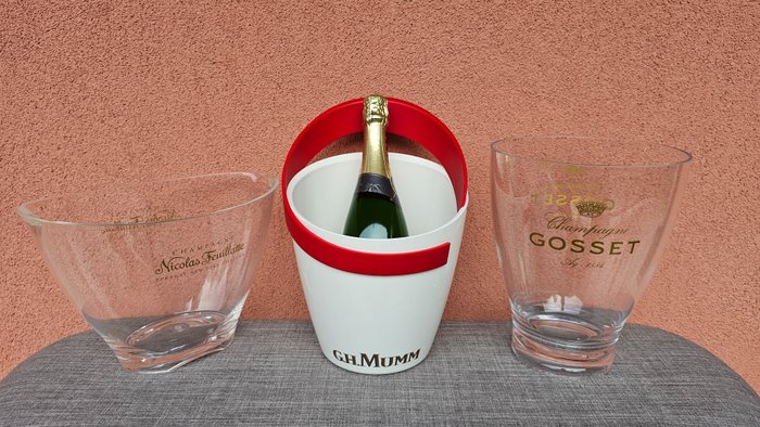 Champagne G.H. Mumm - Nicolas Feuillatte - Gosset - Champagnerkühler (3) - Plastik