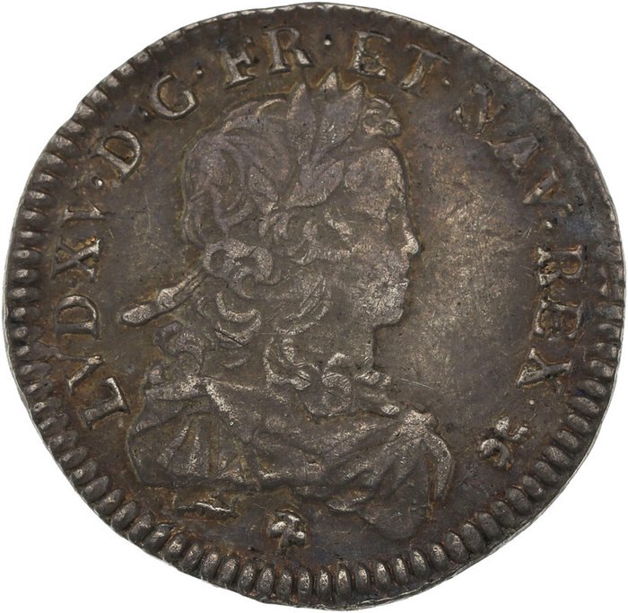 Frankrig. Ludvig 15. (1715-1774). 1/6 Ecu 1721-Z, Grenoble