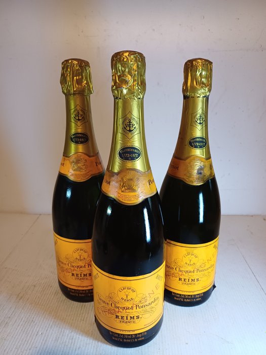 Veuve Clicquot, Bicentenary 1772-1972 - Champagne - 3 Flaske (0,75L)