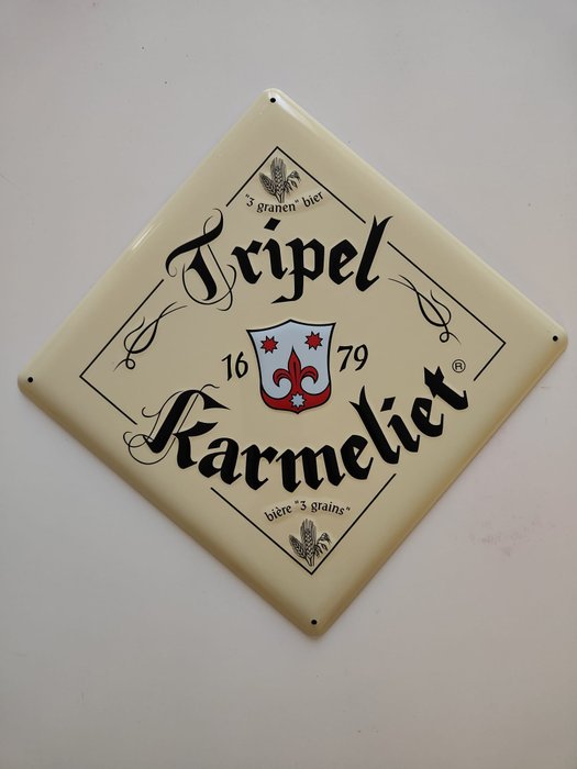 Letrero publicitario - Cartelera “Triple Karmeliet” - Metal