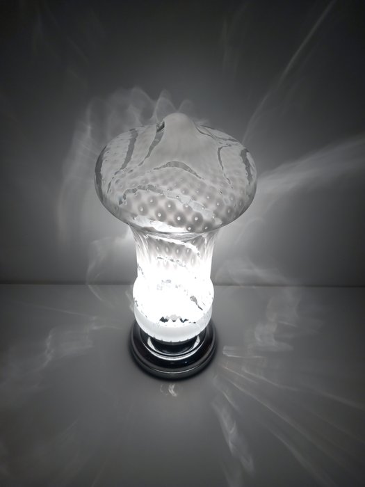 Tischlampe - künstlerisches Glas - Glas, Stahl