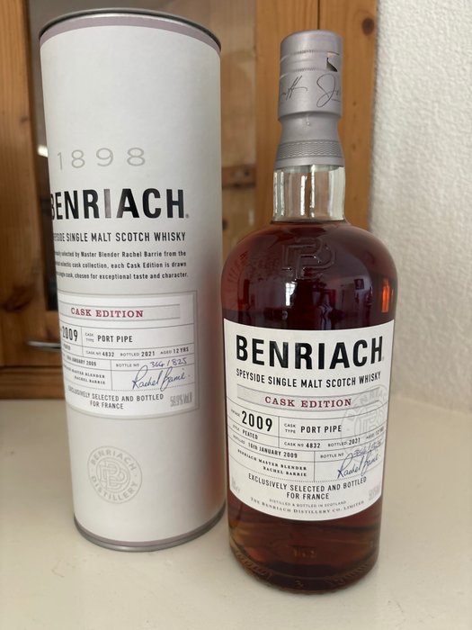 Benriach 2009 12 years old - Cask Edition - Peated - Single Port Pipe no. 4832 - Original bottling  - b. 2021  - 70cl