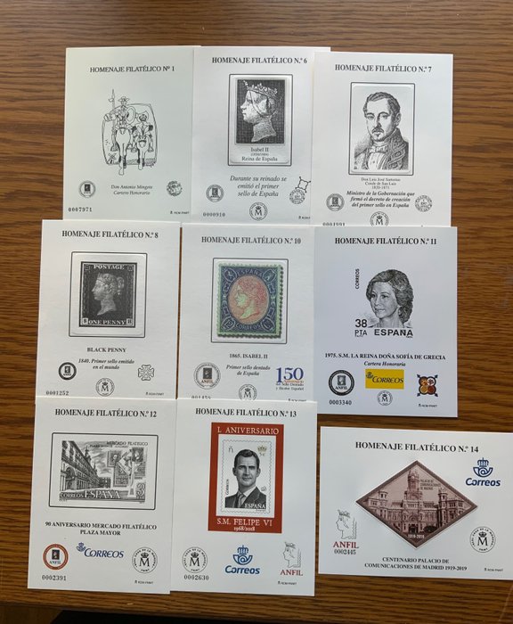 Spanien 2005/2019 - Sammlung philatelistischer Ehrungen