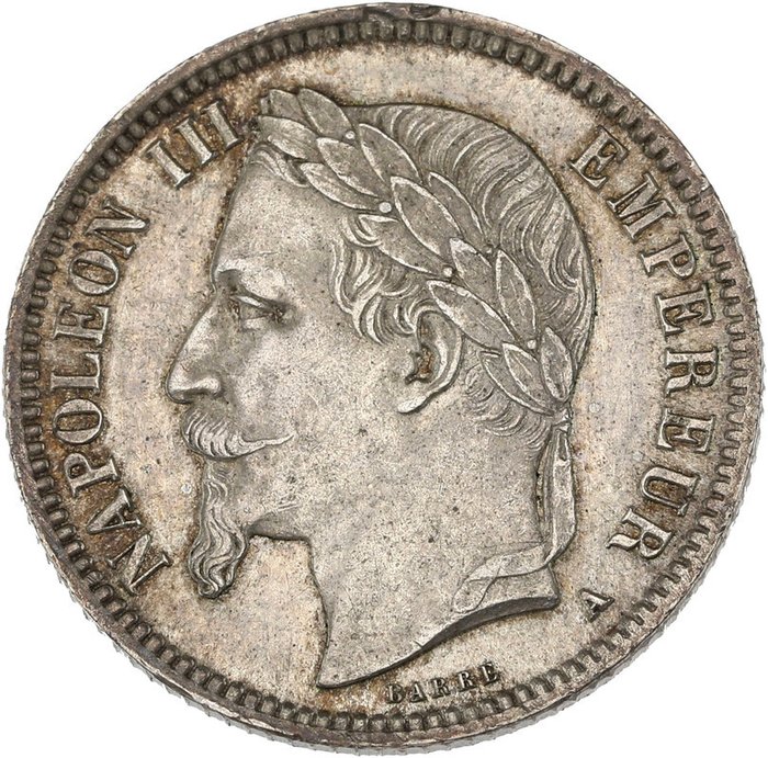 Frankrig. Napoléon III (1852-1870). 1 Franc 1868-A, Paris