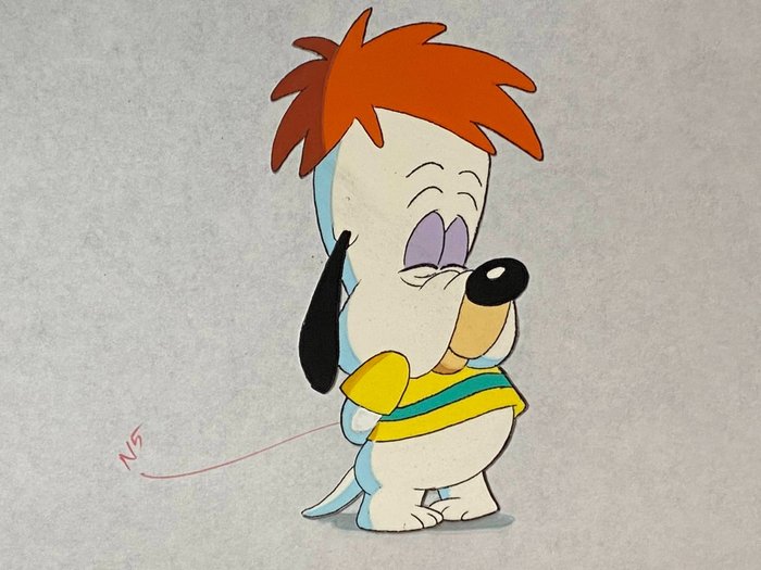 Droopy (tex avery, animated series) - 1 Cel di animazione originale e disegno di Droopy