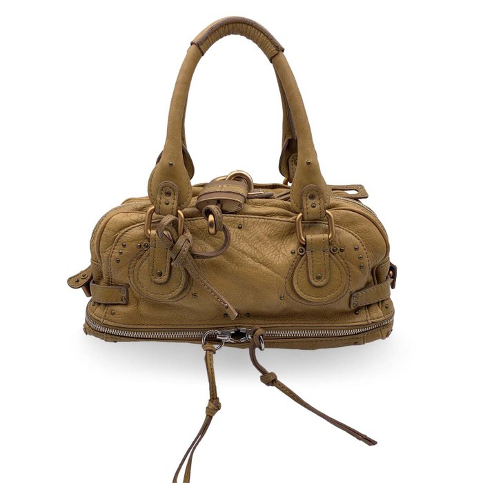 Chloé - Beige Leather Paddington Tote Medium Satchel Bowling Bag - Handtasche