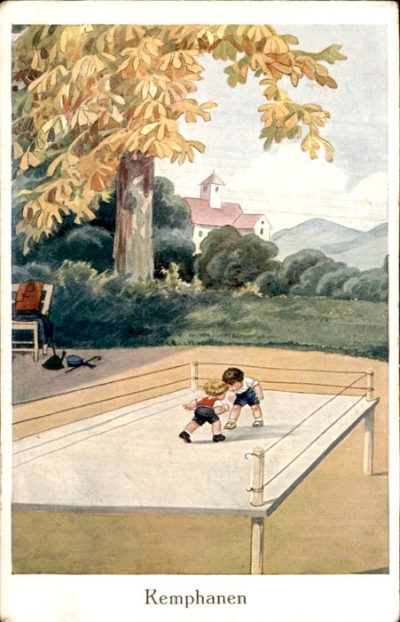Fantasie, Kind - Kinder - Kinderfantasie - Illustrator - Postkarte (127) - 1900-1970