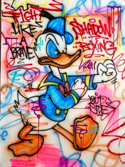 Outside - Donald Duck - shadow boxing/fight like a brave