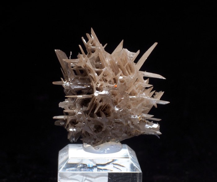 Cerussit Kristallcluster - Höhe: 3.2 cm - Breite: 3.5 cm- 40 g