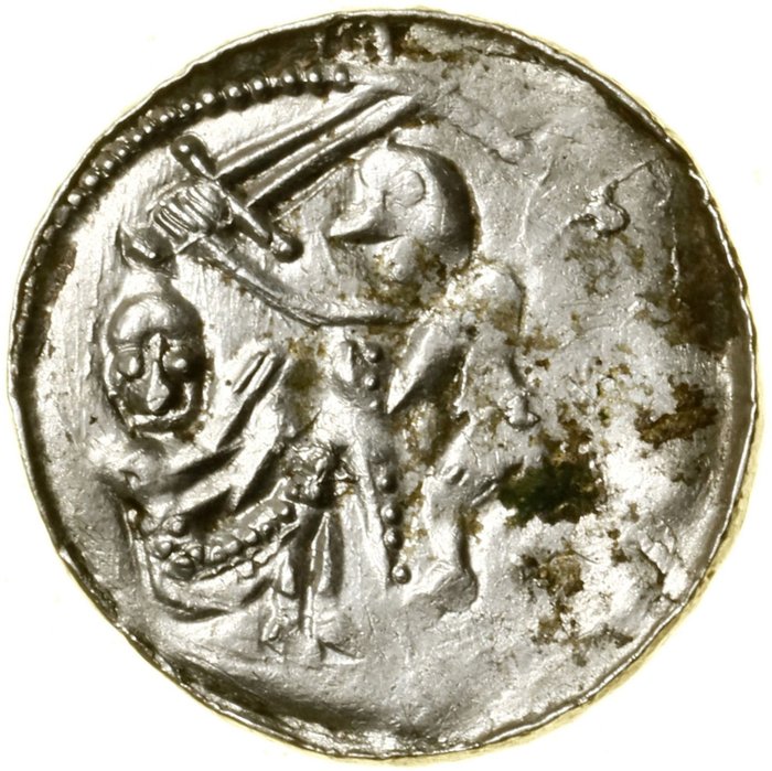 Polónia. Władysław II the Exile (1138-1146). Denarius (ND) 1138 – 1146 "Knight with sword, Attacking Eagle"