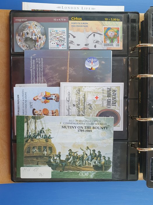 Lumea  - Aproximativ 200 de broșuri de timbre și broșuri de prestigiu într-un album