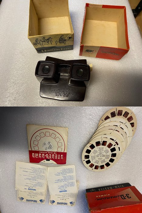 Sawyer Viewmaster model E + 40 reels - Stereoskop