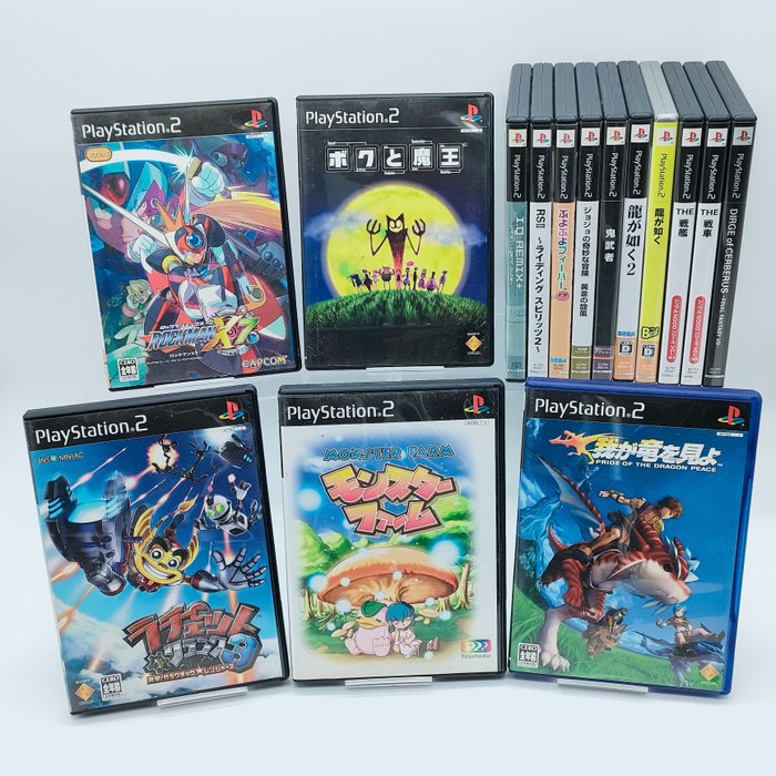 Sony - PlayStation 2 - Ratchet & Clank, Mega Man, and others - Set of 15 - From Japan - 電動遊戲 (15) - 帶原裝盒
