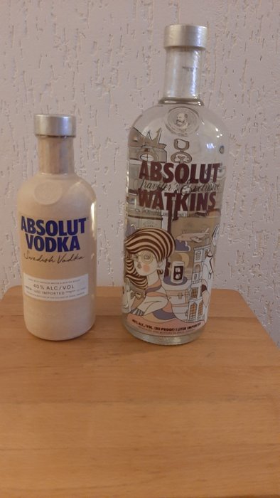Absolut Vodka - Absolut Paper Bottle + Absolut Watkins - 0,5 litri, 1,0 litri