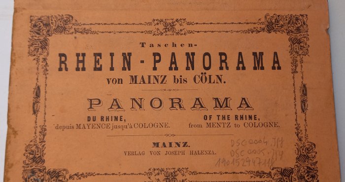 欧洲, 地图 - 德国/莱茵; sconosciuto - Taschen-Rhein-Panorama von Mainz bis Cöln - 1851-1860