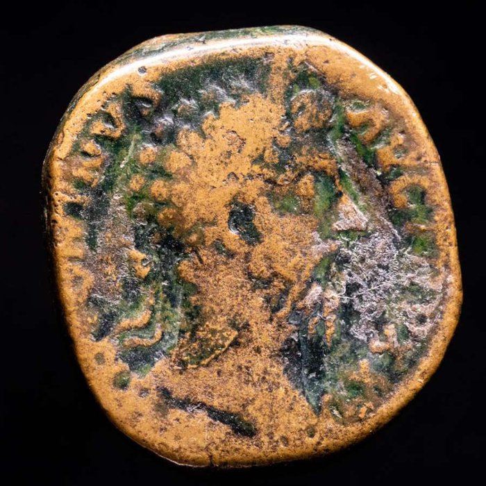 Roman Empire. Marcus Aurelius (AD 161-180). Sestertius Rome, AD 171. IMP IIII COS III, Victory standing facing  (No Reserve Price)