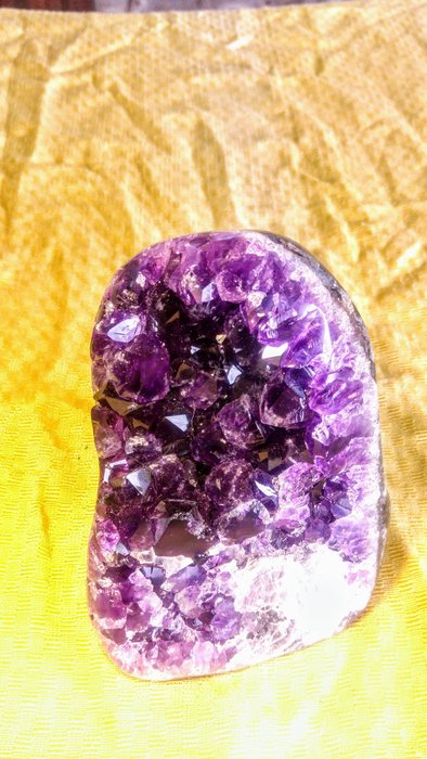 大型紫水晶簇 - 德魯茲 - 自由形式 - 高度: 13 cm - 闊度: 9 cm- 1156 g
