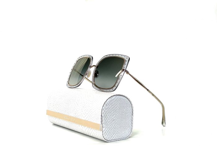 Jimmy Choo - DANY, Cat.: 3, Gold, Special Gold mirrored, Swarovski crystal set lens rim, *New & Unused - Sunglasses