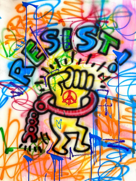 Outside - Keith Haring tribute - Resist