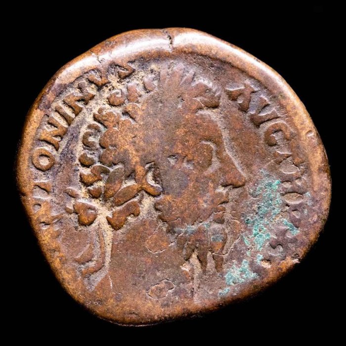 Império Romano. Marcus Aurelius (AD 161-180). Sestertius Rome 169-170 A.D. SALVTI AVG COS III  (Sem preço de reserva)