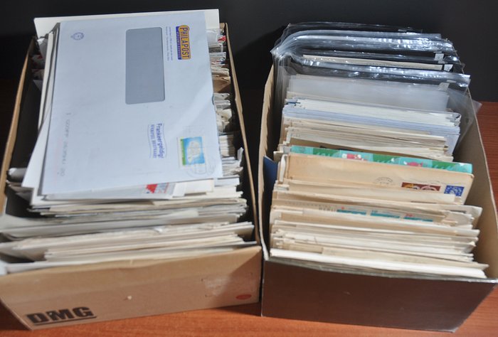 World  - Large batch of 100s of Covers, PWSs, FDCs, special envelopes and more in 2 boxes