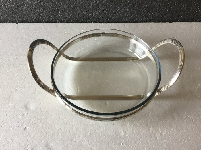 Christofle - Platter - Fleuron - Glass, Silverplate