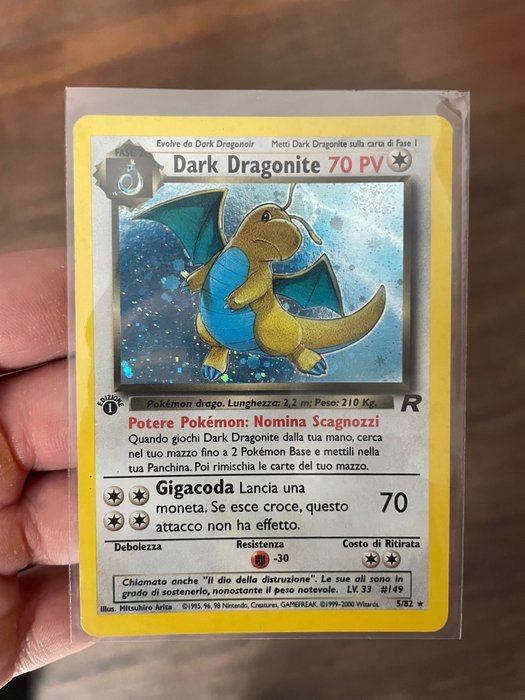 Pokémon - 1 Card - Dark Dragonite Holo prima edizione 5/83
