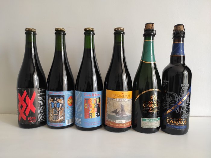De Struise Brouwers - Sint Amatus 2013, Cuvée Delphine 2016, Pannepot Reserva 2010, Triple Rye 2017 + Gouden Carolus - 75cl -  6 flasker 