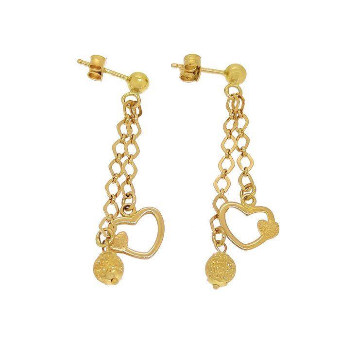 No Reserve Price - Earrings - 18 kt. Yellow gold 