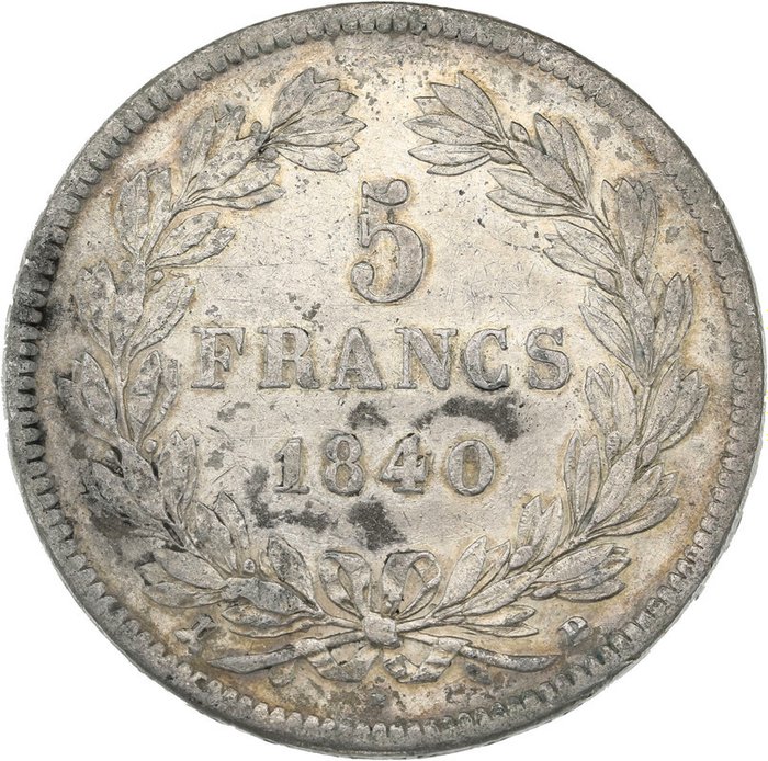 Frankrijk. Louis Philippe I (1830-1848). 5 Francs 1840-D, Lyon