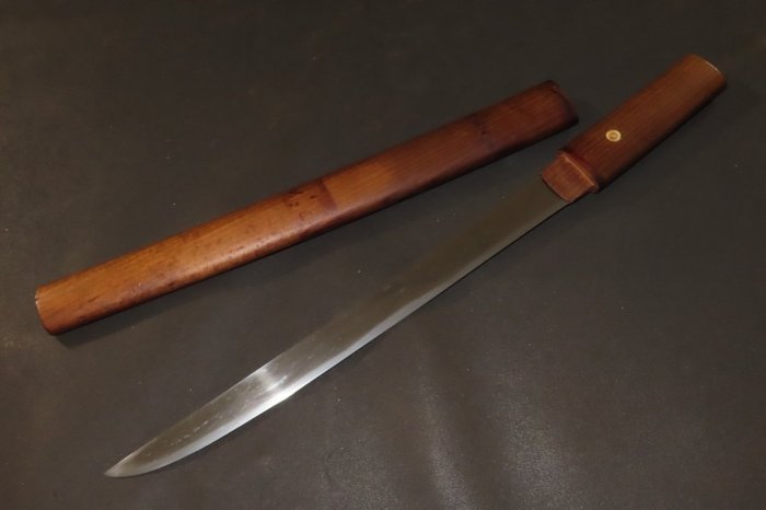 武士刀 - 玉金 - Wakizashi w/White Sheath : A3-796 - 日本 - 江戶時代（1600-1868）  (沒有保留價)