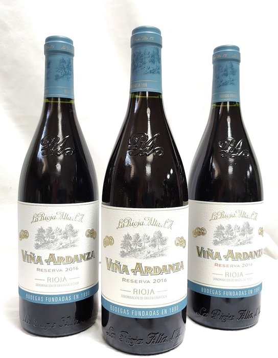 2016 La Rioja Alta, Viña Ardanza - Rioja Reserva - 3 Flasker  (0,75 l)