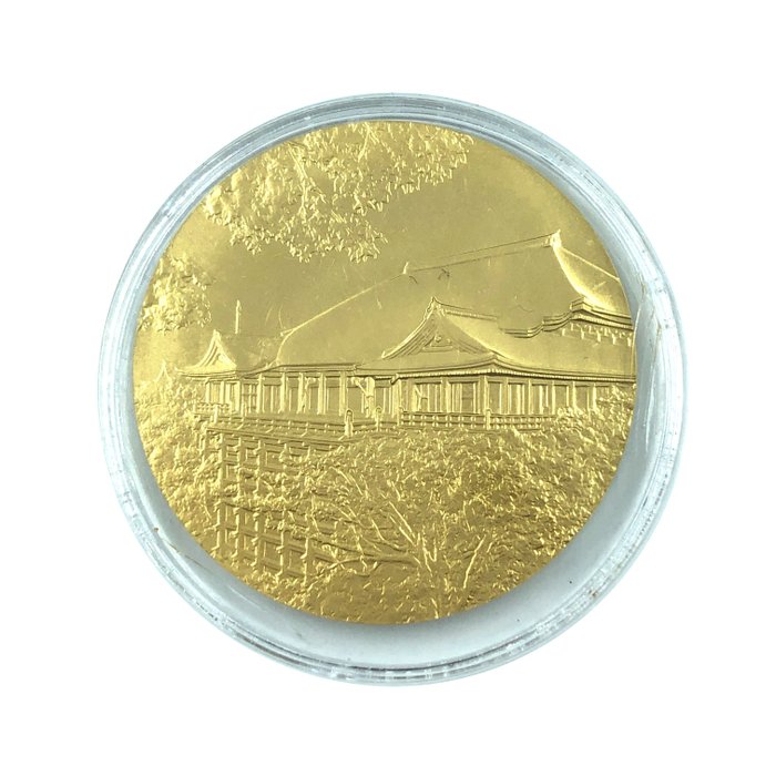 Giappone. Gold medal 2022 Japan National Treasure Kiyomizu-dera Temple, (.999)