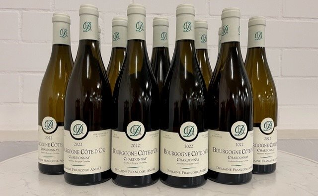 2022 Domaine Françoise André, Bourgogne Côte d'Or Chardonnay - Bourgogne - 12 Flasker (0,75 L)