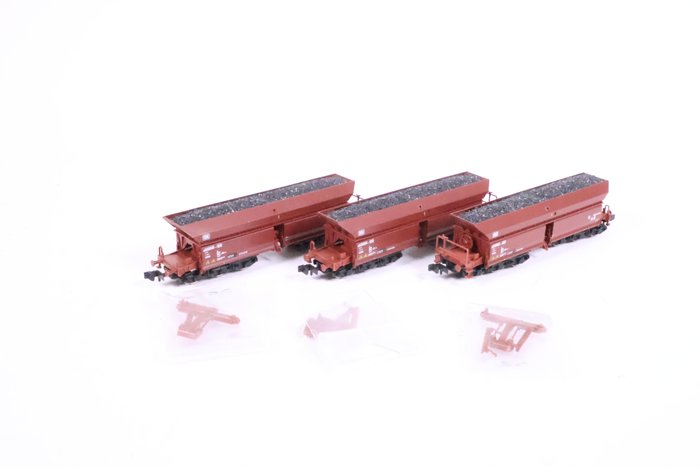 Fleischmann N轨 - Uit set 931896 - 模型火车货运车厢 (1) - 三组侧面卸料器 - DB