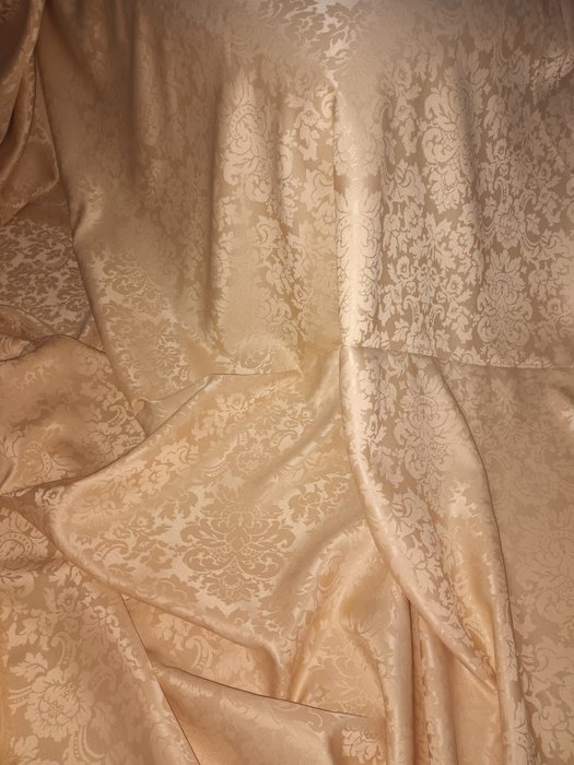 tessuto san leucio damascato colore oro-cipria, 300x280 cm - Textiel  - 300 cm - 280 cm