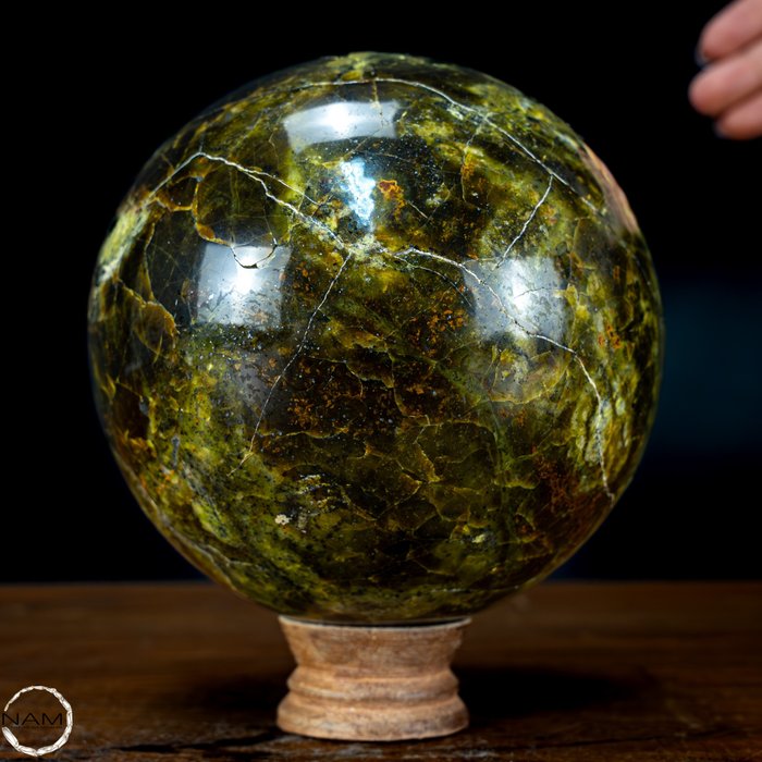 Natural Green Opal Sphere- 2602.48 g
