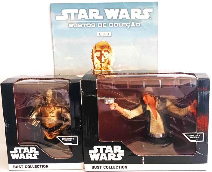 Planeta De Agostini - Giocattolo Star Wars Bust Collection - Collector's Edition - 1 x C-3PO;  1 x Han Solo