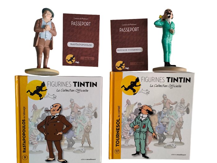 Tintin - 微型雕像 - Tintin  (2) - 樹脂
