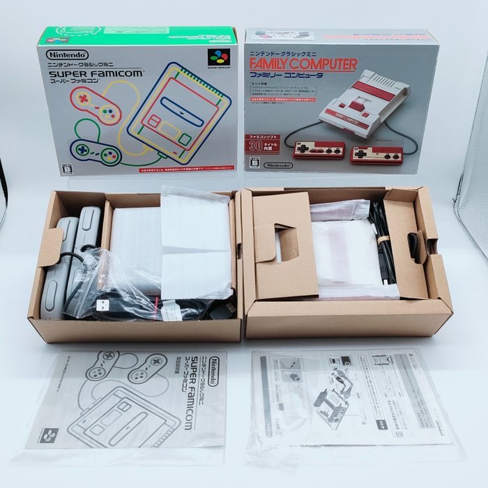 Nintendo - Excellent! Classic Mini NES & SNES Set - From Japan - 電動遊戲 (2) - 帶原裝盒