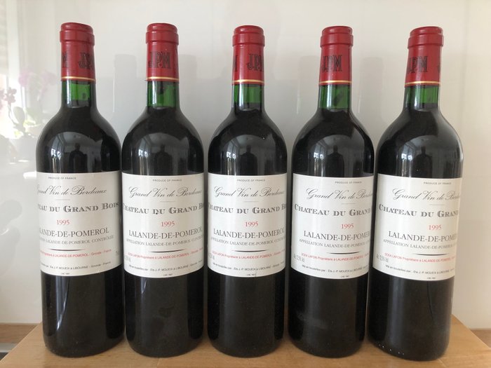 1995 Château du Grand Bois - Μπορντό - 5 Bottles (0.75L)