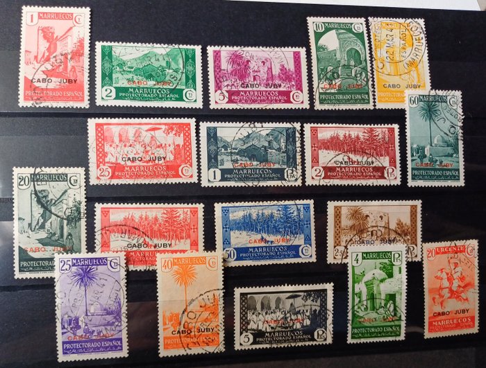阿曼 1935 - 摩洛哥郵票超載朱比角 - Edifil N67/84