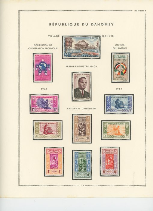 Französische Kolonien  - Sehr schönes komplettes Set aus der Zeit der Dahomey-Republik, Post, PA, CP, Blöcke und Steuern,...