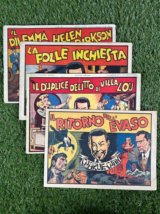 Collana Avventure e Mistero nn. 2, 4, 6, 8 - Serie Charlie Chan - completa - 4 Album - Erstausgabe - 1946