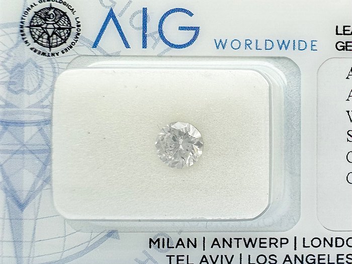 1 pcs 钻石 - 0.50 ct - 圆形 - G - SI2 微内含二级, No Reserve Price!