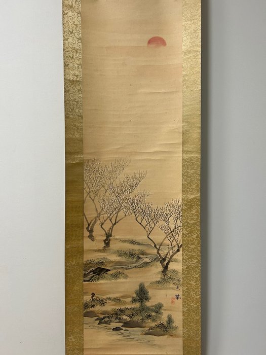 春景山水Spring scenery landscape - Nomura Bunkyo野村文挙(1854-1911) - Japan - Meiji periode (1868-1912)  (Zonder Minimumprijs)