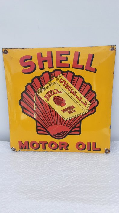 Shell - Διαφημιστική πινακίδα - Σμάλτο