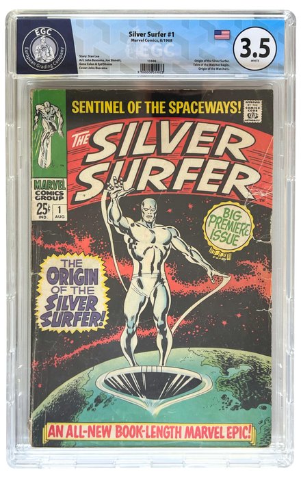 The Silver Surfer 1 - EGC graded - 1 Graded comic - 1968 3.5